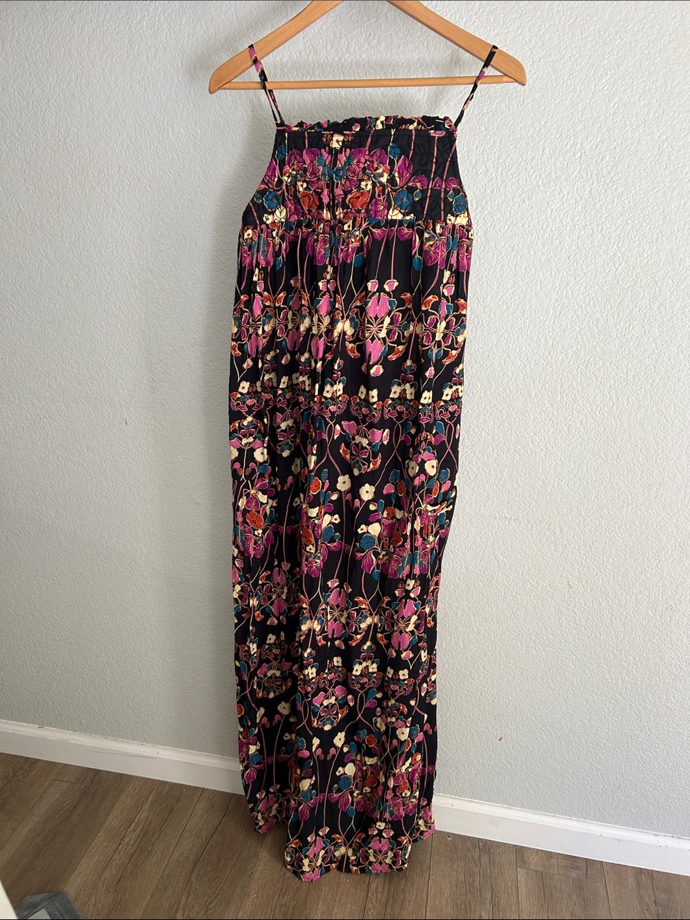 Anthropology Floral Print Maxi Dress Size S